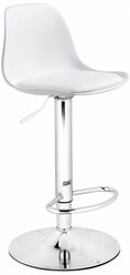 Барный стул Woodville Soft white / chrome