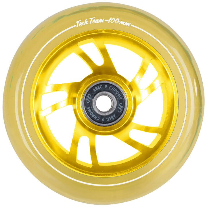 Колесо для трюкового самоката Tech Team TT 100 мм. Wind2 - Yellow