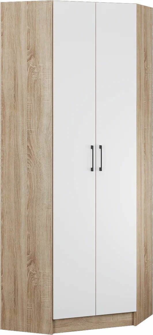 фото Шкаф угловой "Денвер" Дуб сонома / Белый