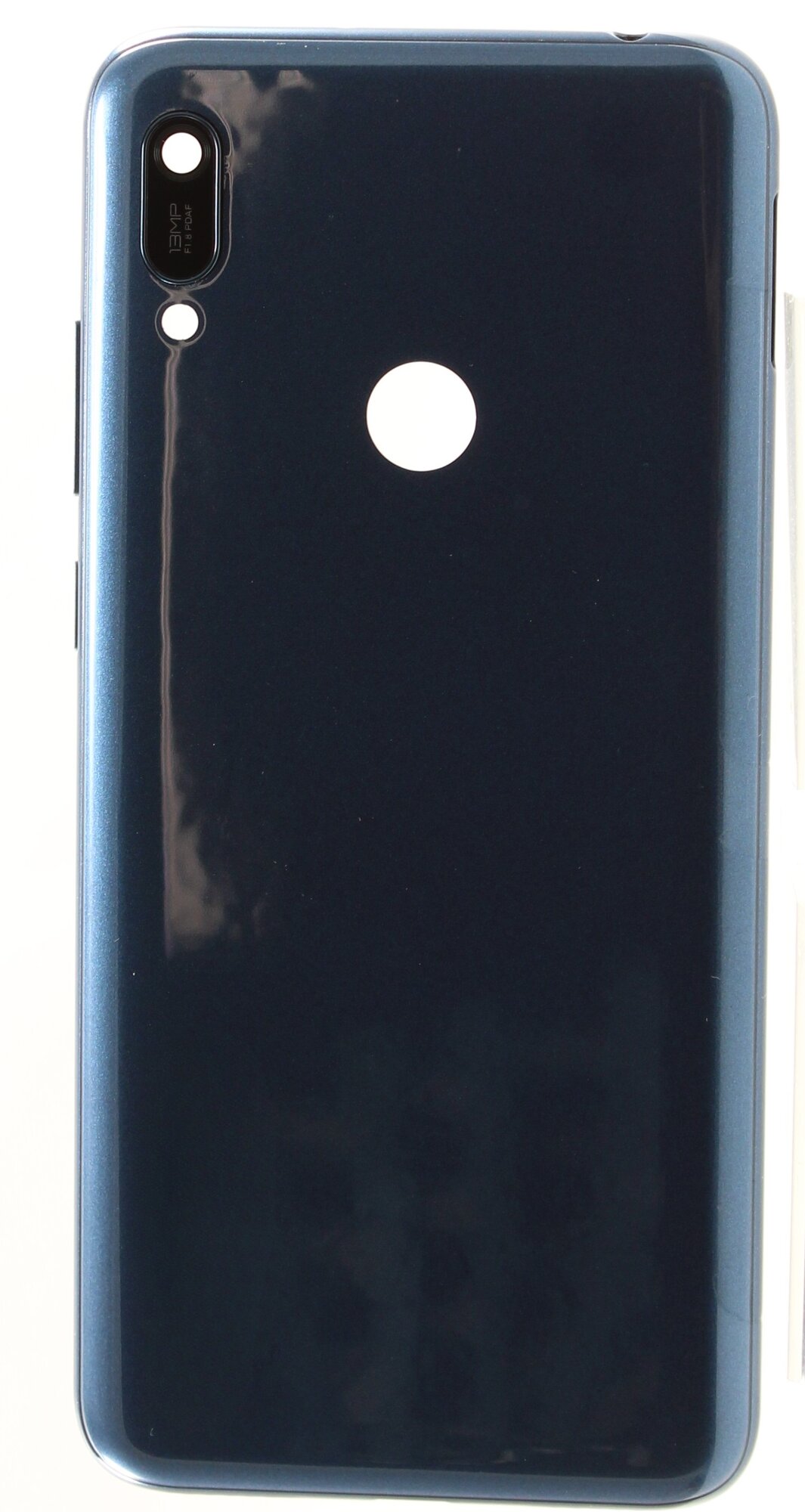 Задняя крышка для Huawei Y6 2019 (MRD-LX1F) Синяя (со стеклом камеры)