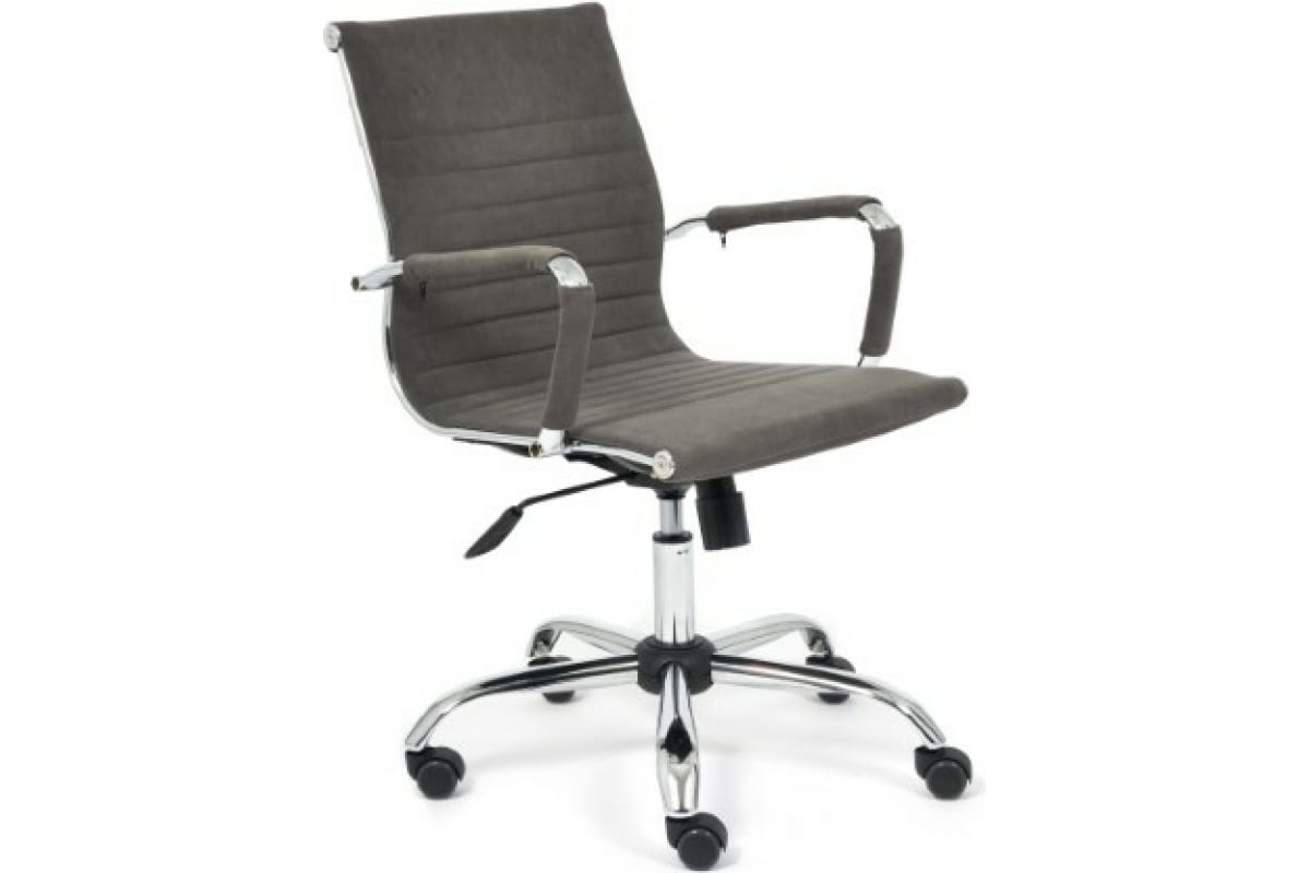 Кресло офисное Tetchair URBAN-LOW, флок, gray