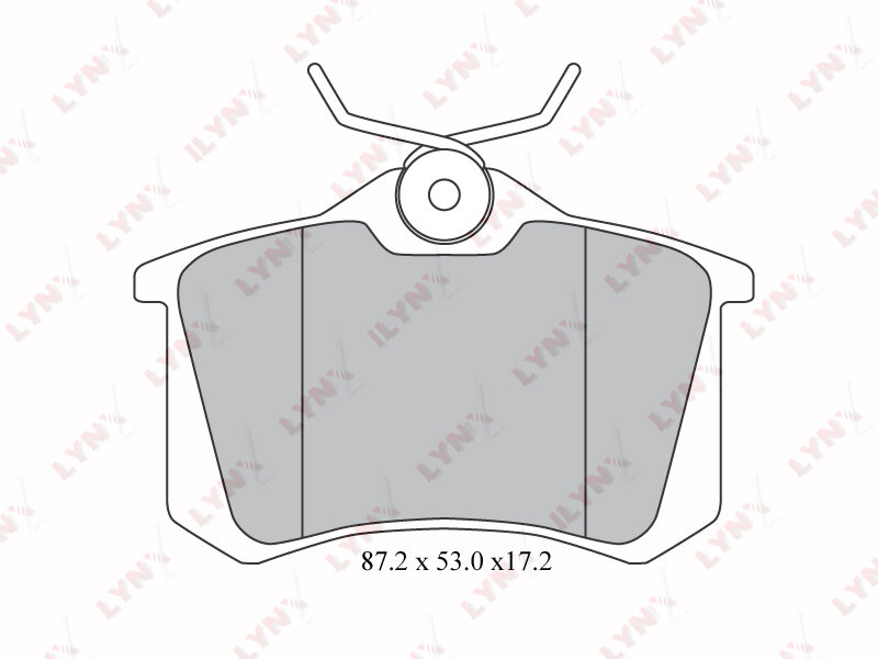 Колодки тормозные дисковые задние для Шкода Рапид 2012-2020 год выпуска (Skoda Rapid) LYNXAUTO BD-1206