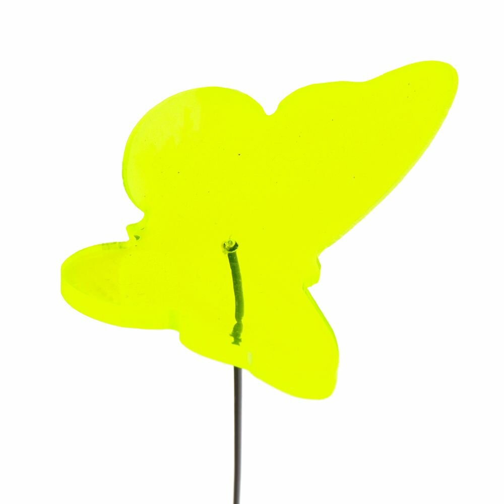 фото Фигурка декоративная для дачи, садовый декор на стержне Бабочка, 5,5x5,5x50 см, акрил, металл