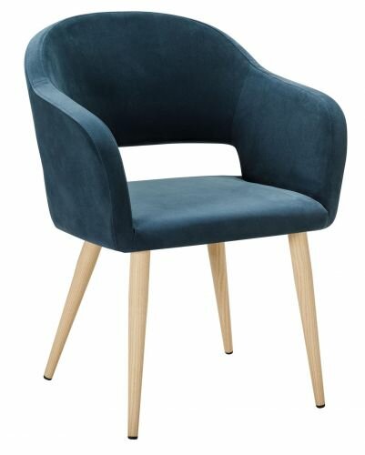 фото Кресло R-home Oscar Diag blue/ нат.дуб