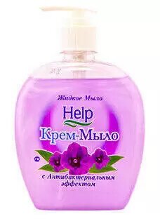 фото Мыло Help "Антибактериальный эффект", жидкое, с дозатором, 500 мл