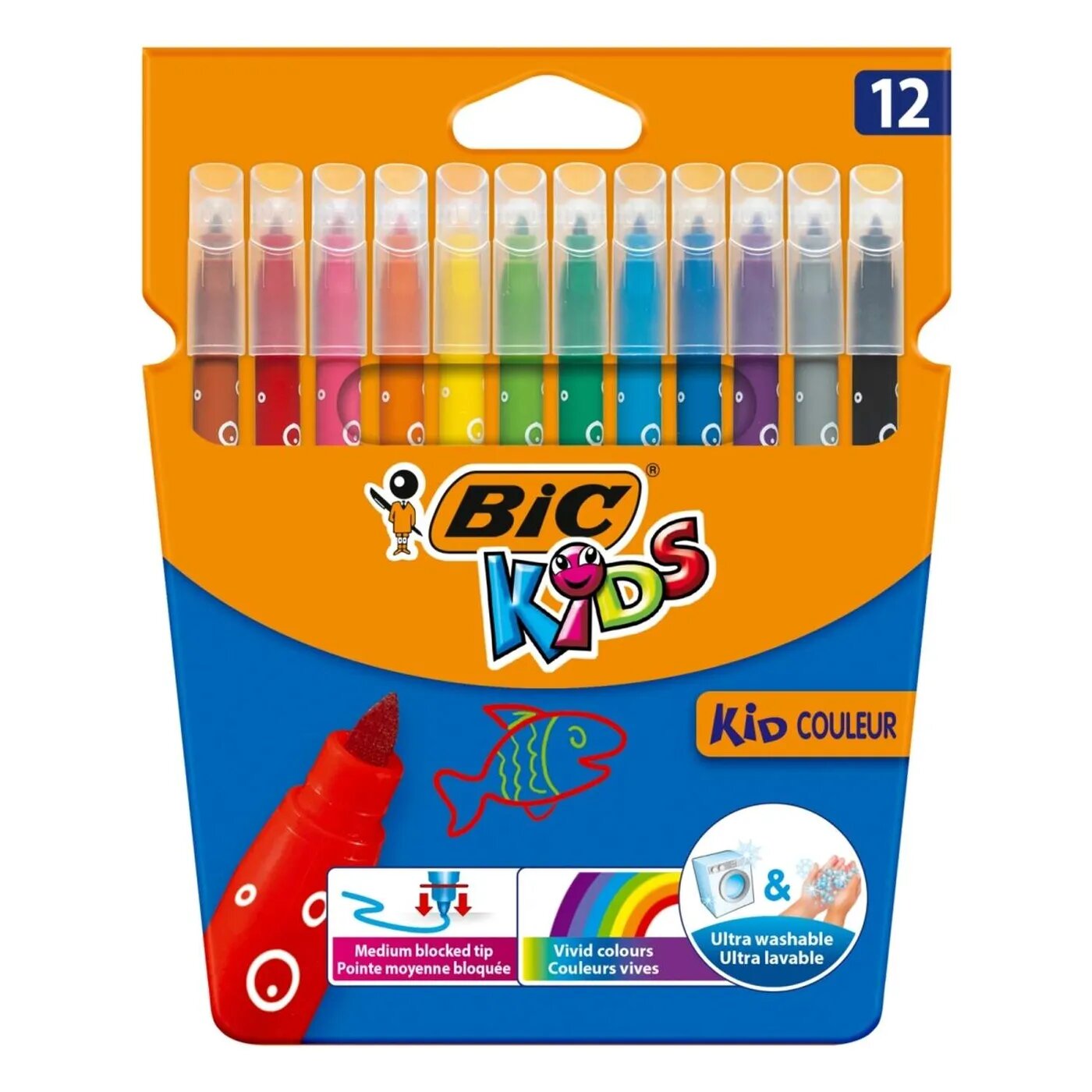 Фломастеры BIC Kid Couleur 12 цветов