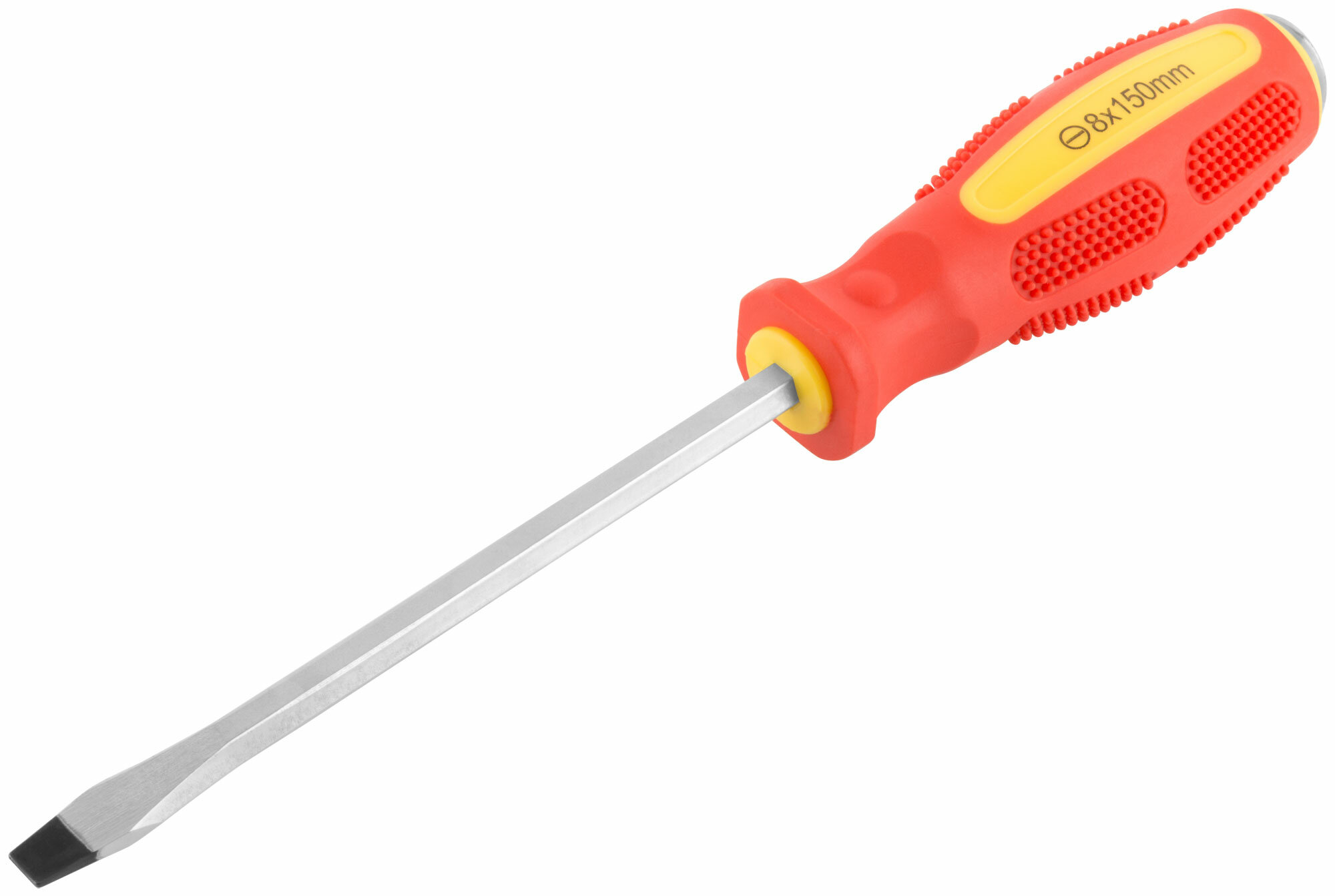 фото Отверткa ударная, CrV сталь, шестигранное сквозное жало с бойком, прорезиненная ручка 8х150 мм SL