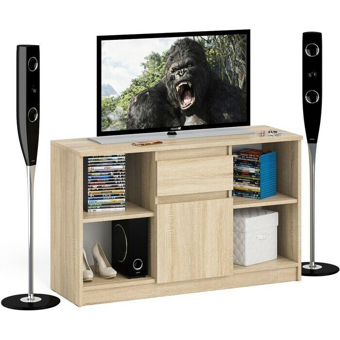 фото Тумба ТВ СВК Мори МТВ1204.1, цвет дуб сонома (1025962)