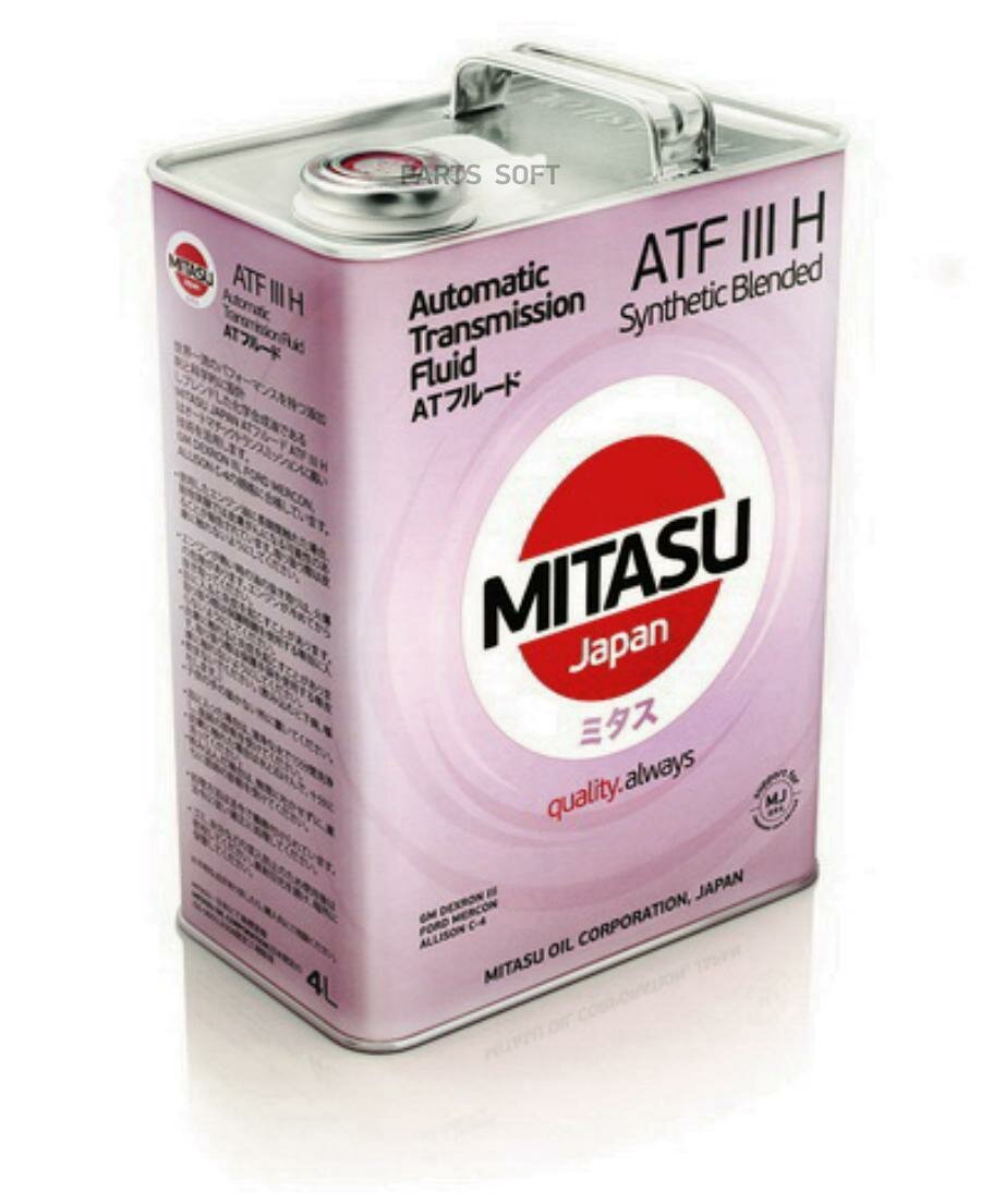 MITASU MJ3214 MITASU 4L ATF III H масо трансмисионное \ GM DEXRON IIIH FORD MERCON ALLISON C-4 (RED)