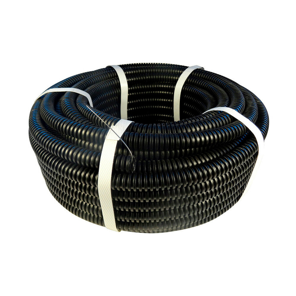 фото Труба гофрированная ПНД 50 мм Геопласт легкая безгалогенная с зондом (15 м)