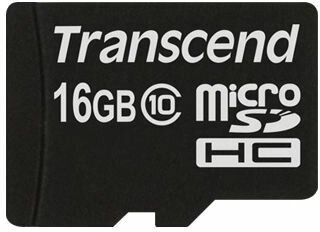 Карта памяти microSD Transcend microSDHC Class 10 UHS-1 U1 16GB без адаптера