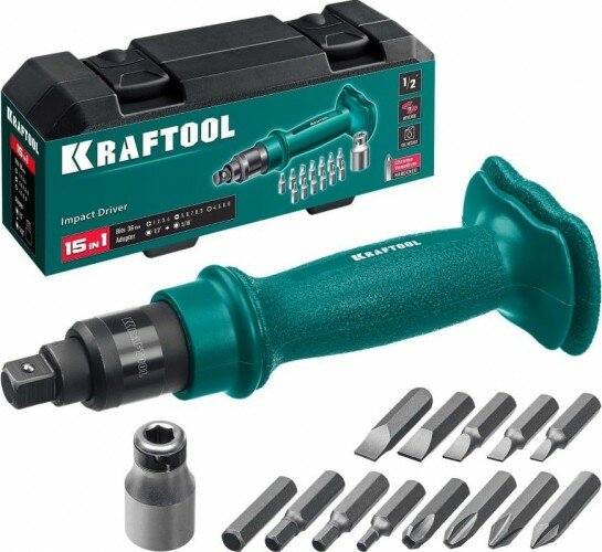 Отвертка со сменными битами Kraftool 25550-H10 15 предм.