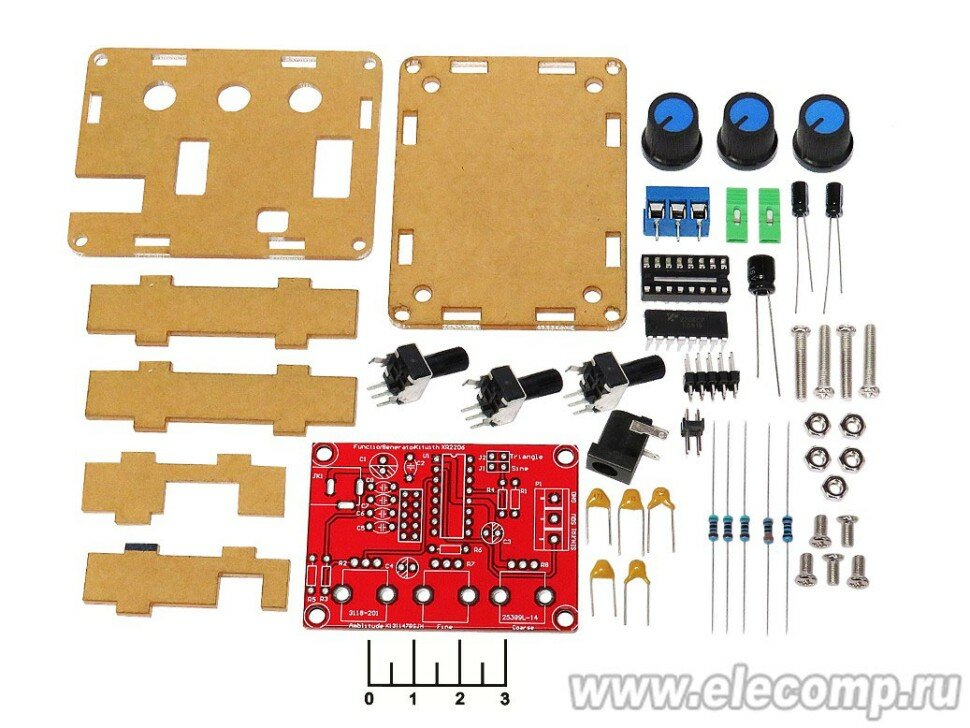 Радиоконструктор генератор 1Гц-1МГц 9-12V XR2206 с корпусом