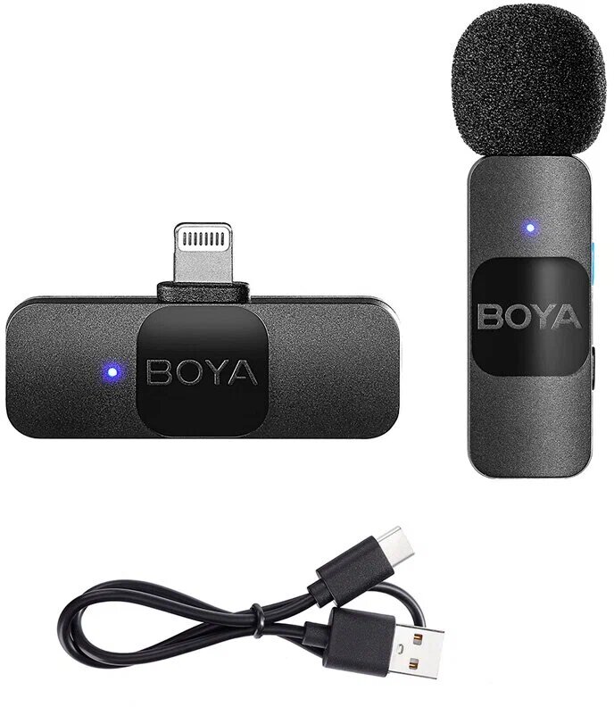 BOYA BY-V1 Lightning Ультракомпактная беспроводная микрофонная система с частотой 2,4 ГГц 1735