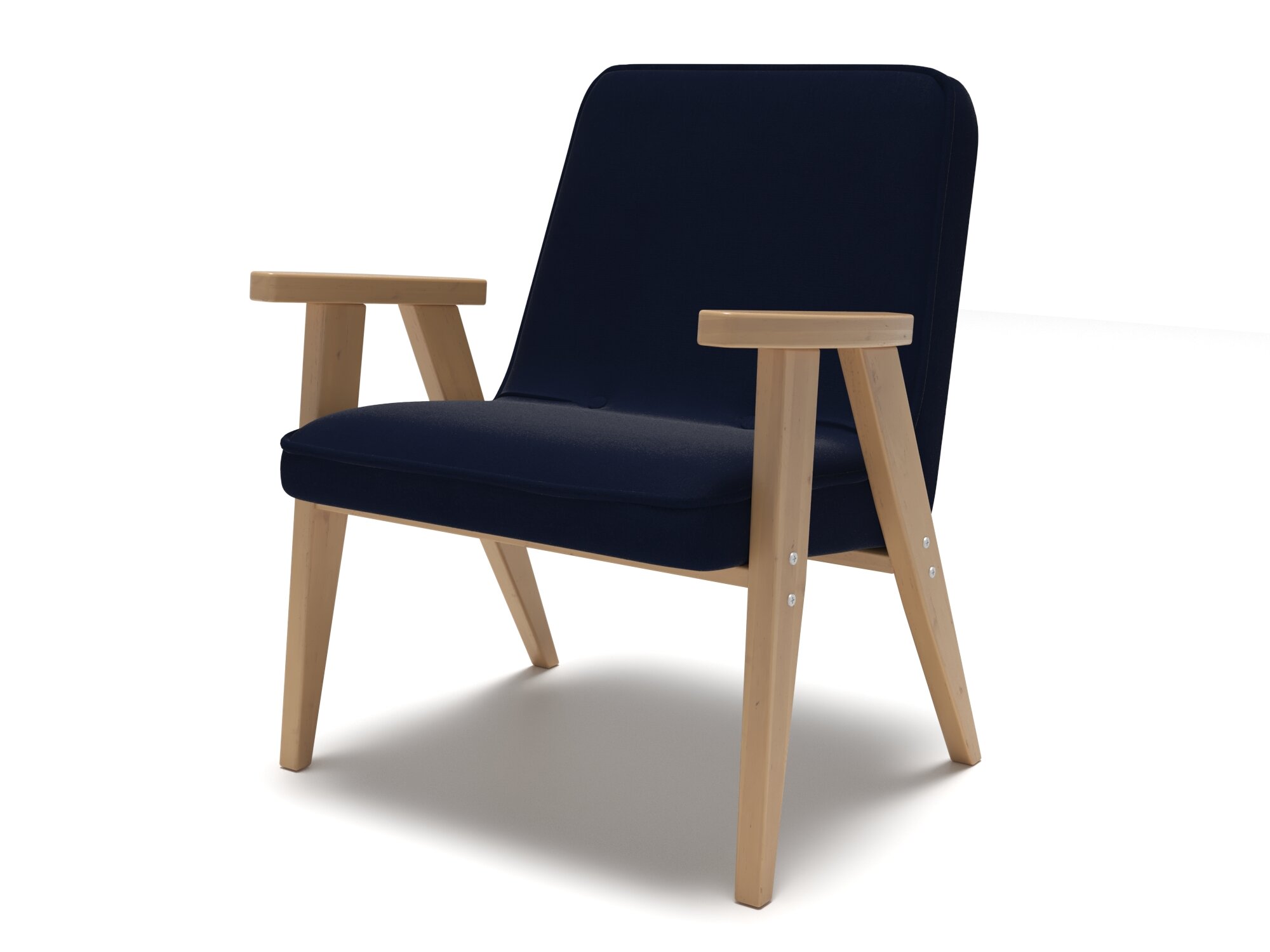 Дизайнерский стул кресло Soft Element Джэк Dark Blue, мягкий, массив дерева, вельвет, современный стиль скандинавский лофт, дизайнерский, на кухню