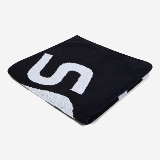 Полотенце Speedo махровое Logo Towel, black/white, 140х70