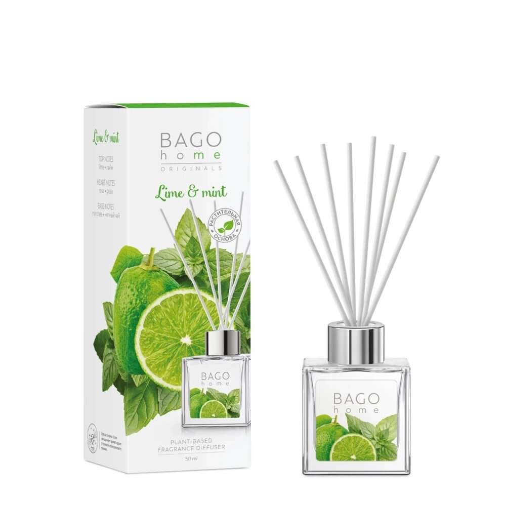 фото Ароматический диффузор Мята и лайм, 50 мл | BAGO home