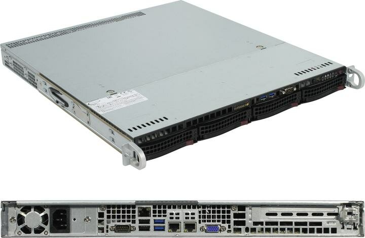 Сервер в корпусе высотой 1U Никс sS6000/1U Z0775810 Xeon E3 1245 V6/8 ГБ/2 x 1 Тб HDD/Aspeed AST2400