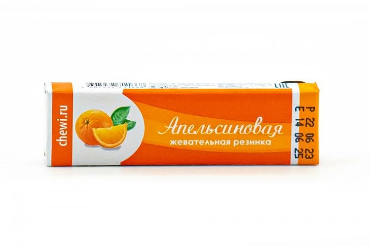 Жевательная резинка Plastinki со вкусом апельсина 12,5 гр Упаковка 20 шт