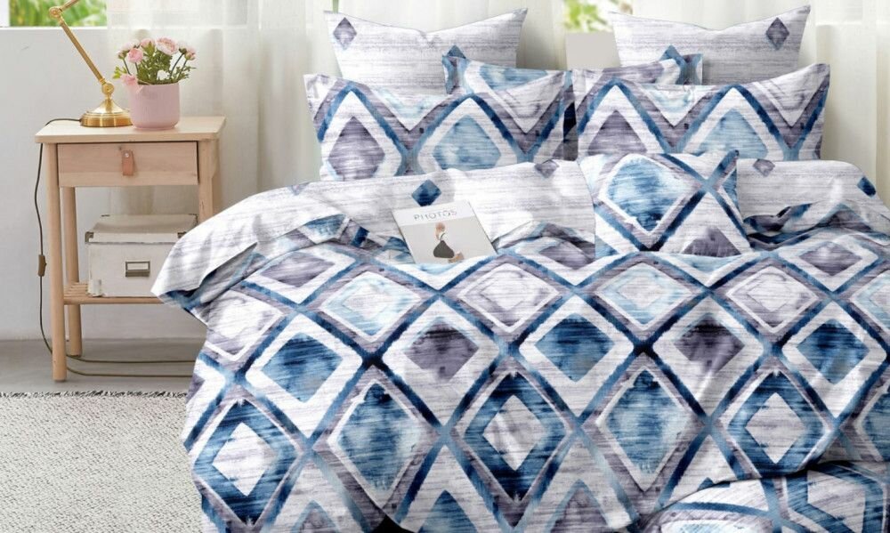 фото Комплект постельного белья Вальтери AP-125, 2-х спальный, Поплин, наволочки 70х70 (2 шт.)