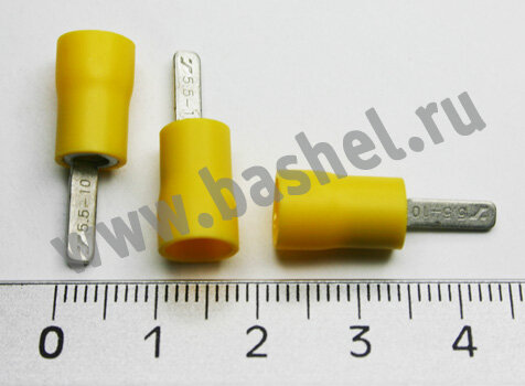 фото Клемма штыревая круглая жёлтая ншки 6,0-13, КВТ электротовар
