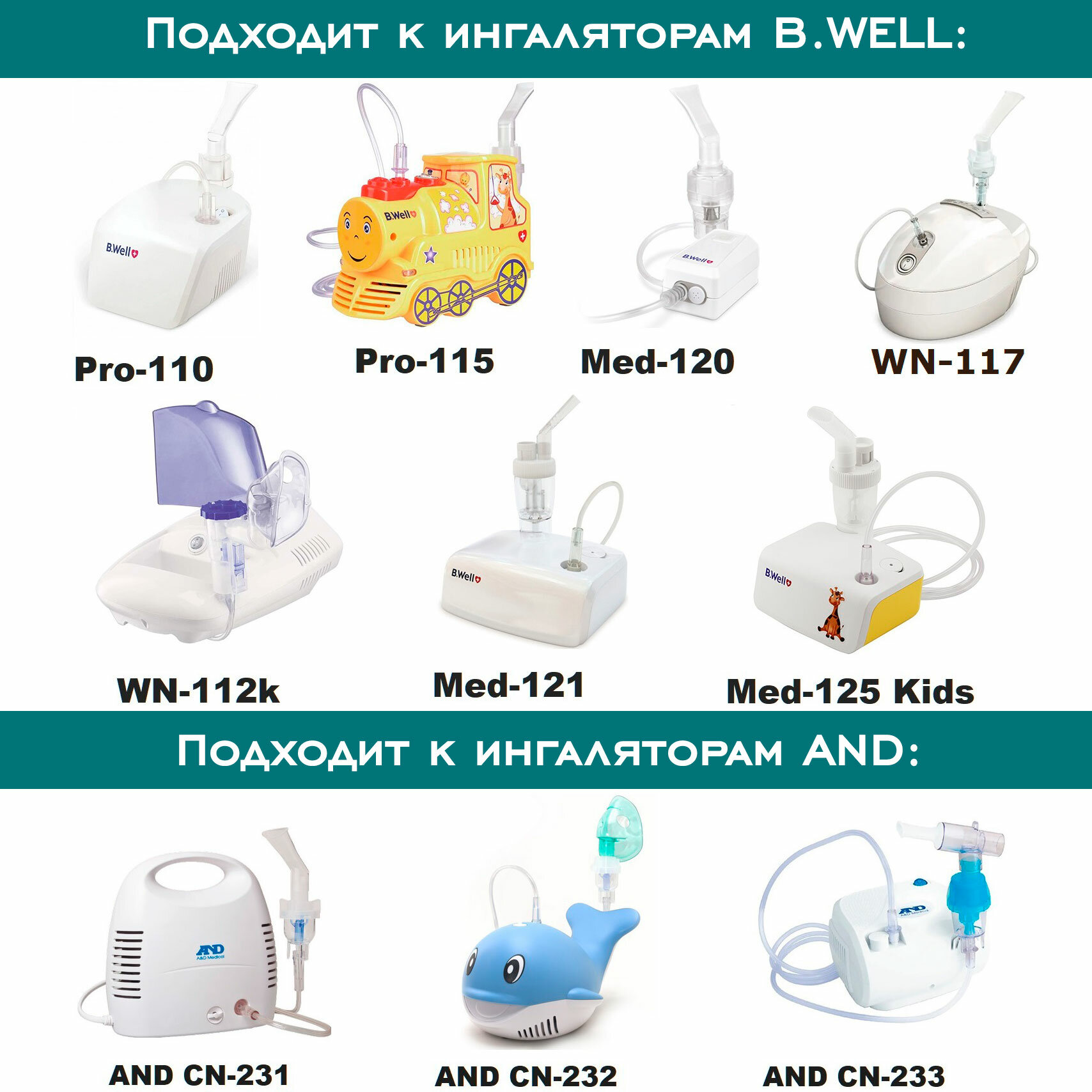 Трубка для ингаляторов OMRON, AnD, B-Well, Little Doctor, Philips, Microlife, Flaem Nuova, и др. (воздуховодный шланг для небулайзера), тм. Medistern