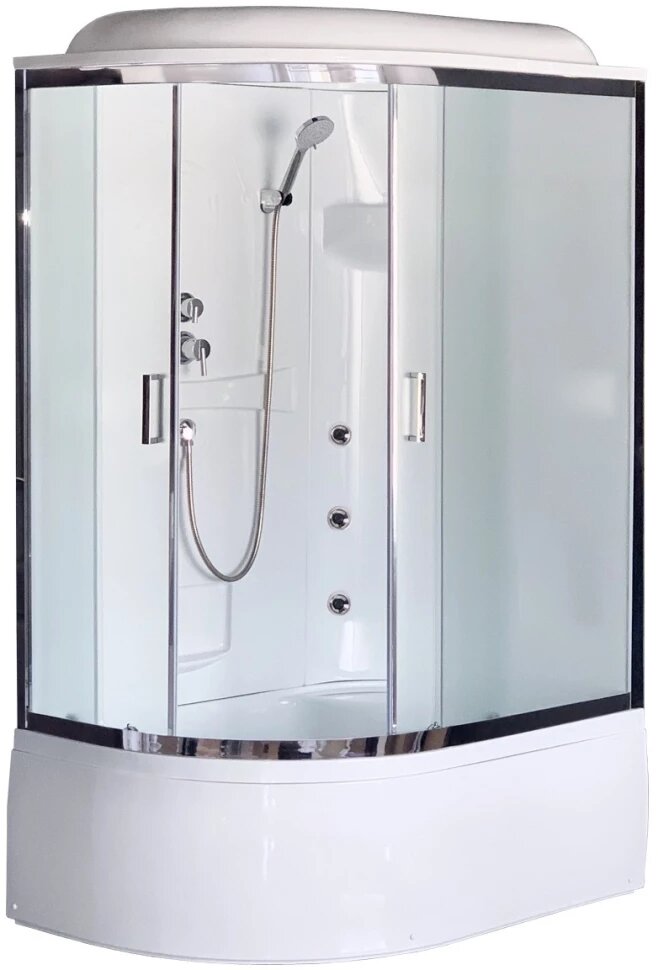 Душевая кабина 120x80x217 см Royal Bath RB8120BK2-M-CH-R матовое