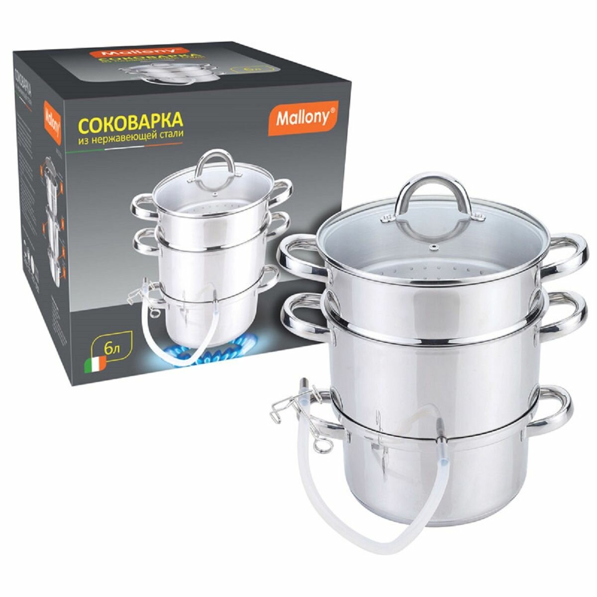 Соковарка Mallony MAL-JUICER-1, 6л, 3 чаши