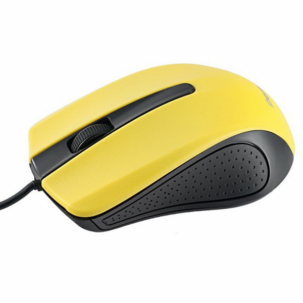 Мышь RAINBOW, проводная, оптическая, 1000 dpi, USB, жёлтая
