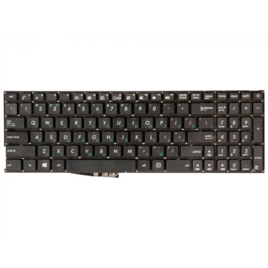 Клавиатура Rocknparts для ноутбука Asus X542, X542BA, X542B, X542U, X542UR, X542UQR, X542UN, X542UF, X542UA, R542UF, A580U, F580U черная без рамки