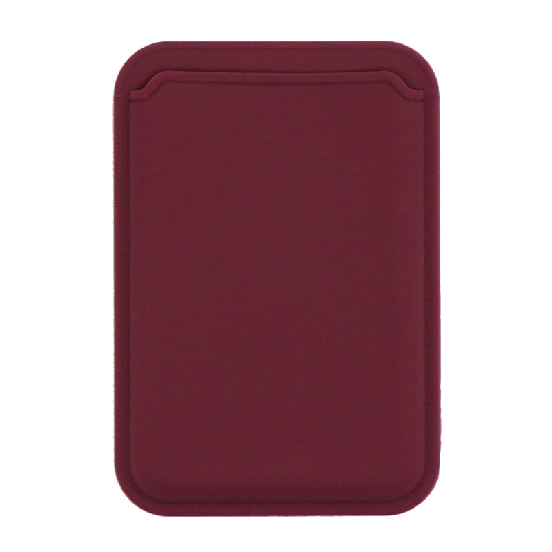 фото Чехол для карт (MagSafe), без лого, силиконовый, X-CASE, винный