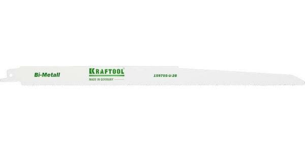 Полотно KRAFTOOL INDUSTRIE QUALITAT, S1222VF, для эл/ножовки, Bi-Metall, по металлу, дереву, шаг 1,8-2,5мм, 280мм