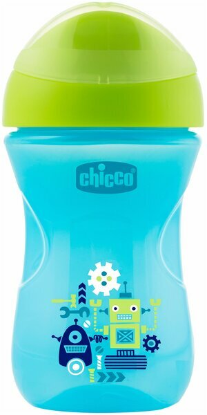 Поильник Chicco Easy Cup, 266 мл голубой/зеленый