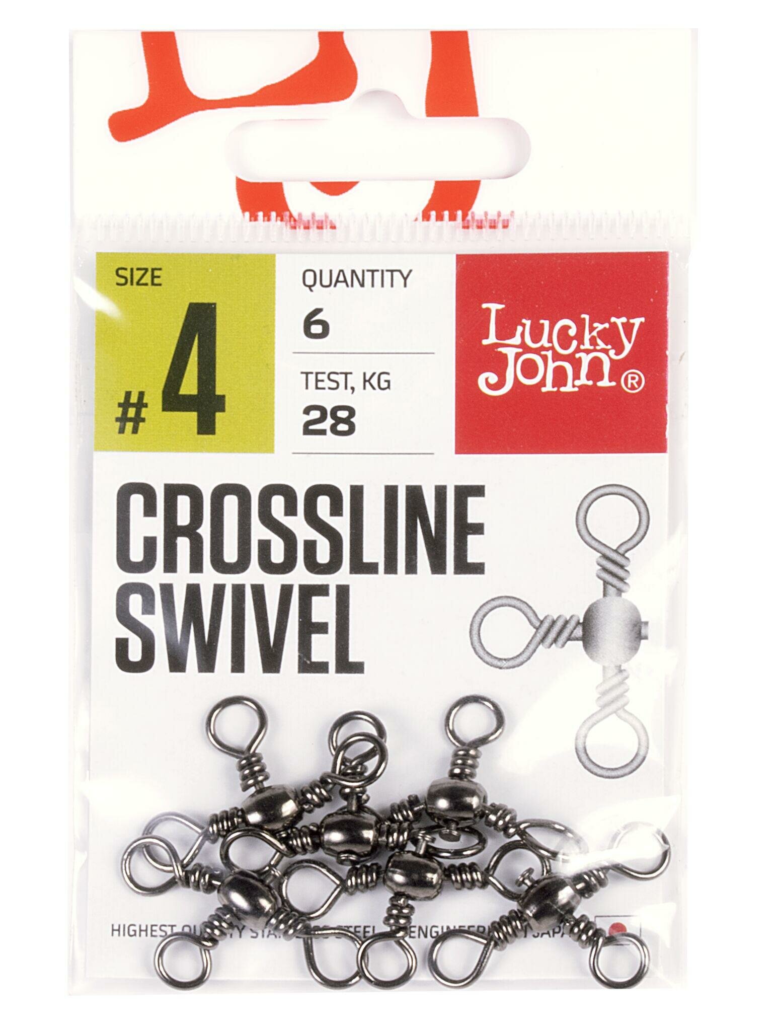 Вертлюги трехстор. CROSSLINE SWIVEL 004 6ШТ "Lucky John" PRO SERIES