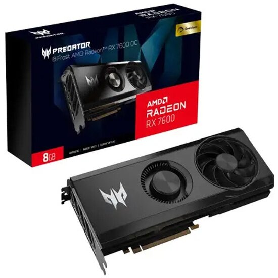 Видеокарта Acer Predator BiFrost Radeon RX 7600 OC 8G