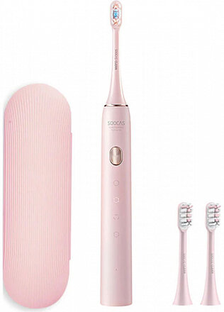 Электрическая зубная щетка Soocas Sonic Electric Toothbrush X3U RU (3 насадки и футляр), розовый