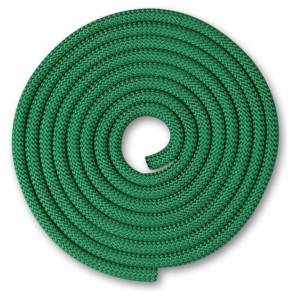 Скакалка гимнастическая INDIGO SM-121-GR, утяжеленная, 150г, 2.5 м, шнур, зеленый