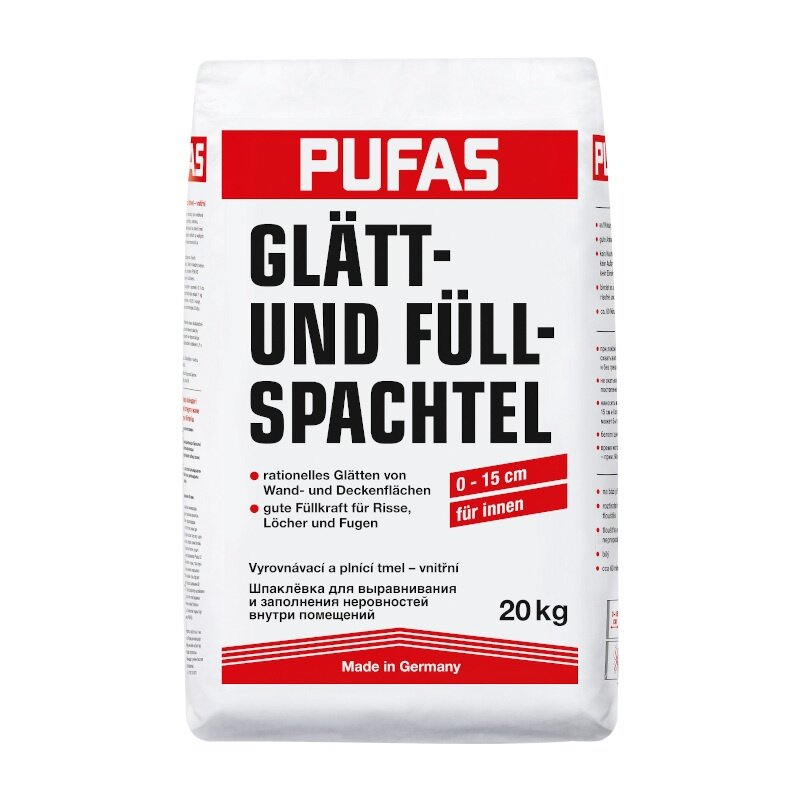 Шпаклевка гипсовая Pufas N3 Glatt und Fullspachtel 20 кг