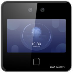 Hikvision DS-K1T642M с распознаванием лиц и встроенным считывателем Mifare карт 4.3" цветной IPS LCD сенсорный экран с разрешением 800480; 2 объектива