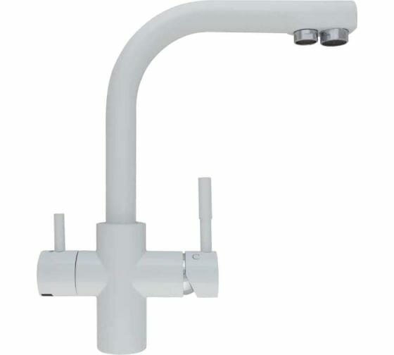 Кран комбинированный (смеситель + питьевая) atoll NKD0212WE-L белый (White) (NKD0212WE-L) Atoll