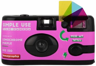 Фотоаппарат пленочный многоразовый 35мм с пленкой внутри Lomography Simple Use Camera Purple