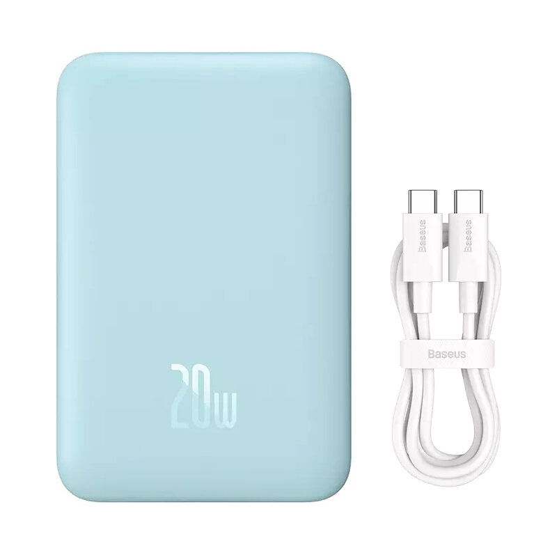 Внешний аккумулятор повербанк Baseus Magnetic Mini Power Bank 10000mAh 20W Pink Cable Type-C to Type-C 60W