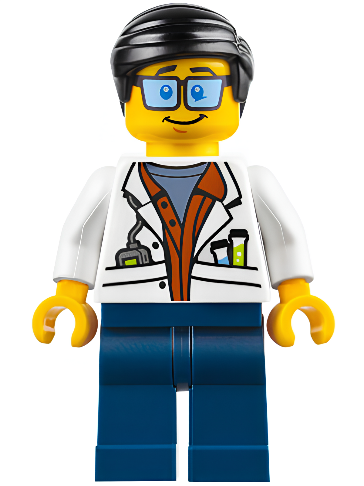 Минифигурка Lego City Jungle Scientist - White Lab Coat with Test Tubes cty0789 U