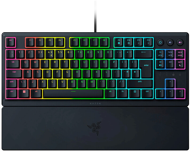 Клавиатура Razer Ornata V3 Tenkeyless механическая черный USB Multimedia for gamer LED подставка для