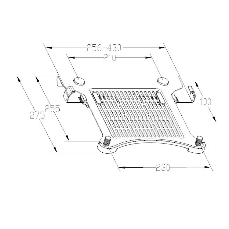 Loctek NCS105B / F80U3-FP-2 Лоток- адаптер для ноутбука 10,1"-17,3" дюймов