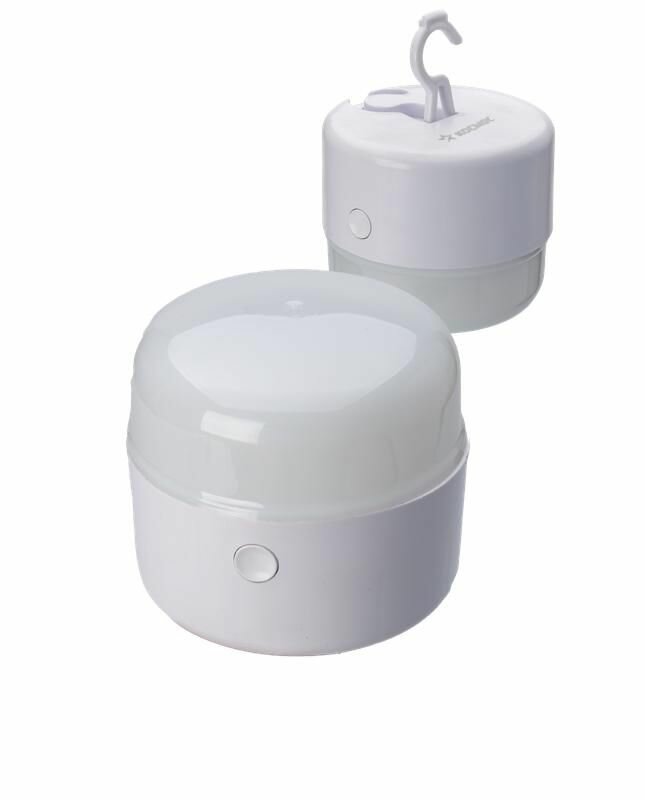 фото Фонарь аккумуляторный кемпинговый походный 3Вт SMD LED Li-ion 18650 800мА.ч корпус ABS-пластик USB-шнур type C складной крючок для подвешивания матов