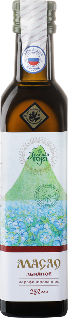 фото Масло льняное зеленая гора нерафинированное, 250мл