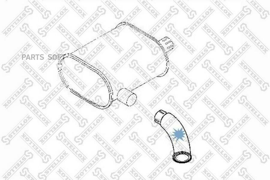 фото 82-03681-SX_труба глушителя! промежут. 1-изг.\RVI PREMIUM Euro II MIDR 06.02.26/06.23.56 01.98-> STELLOX / арт. 8203681SX - (1 шт)