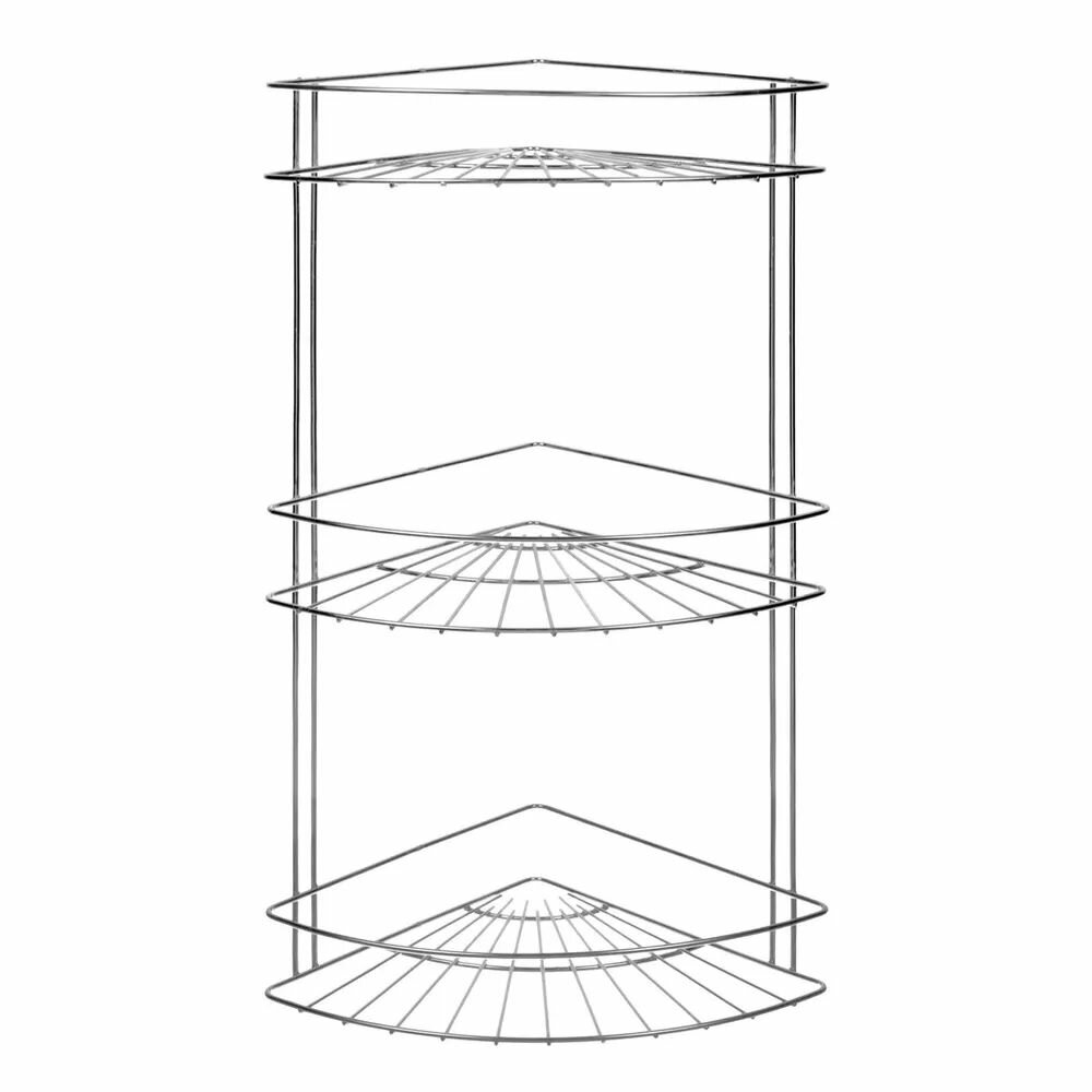 фото Полка для ванной РемоКолор угловая 3 яруса гальваника цинк,цвет хром, (67-0-652)