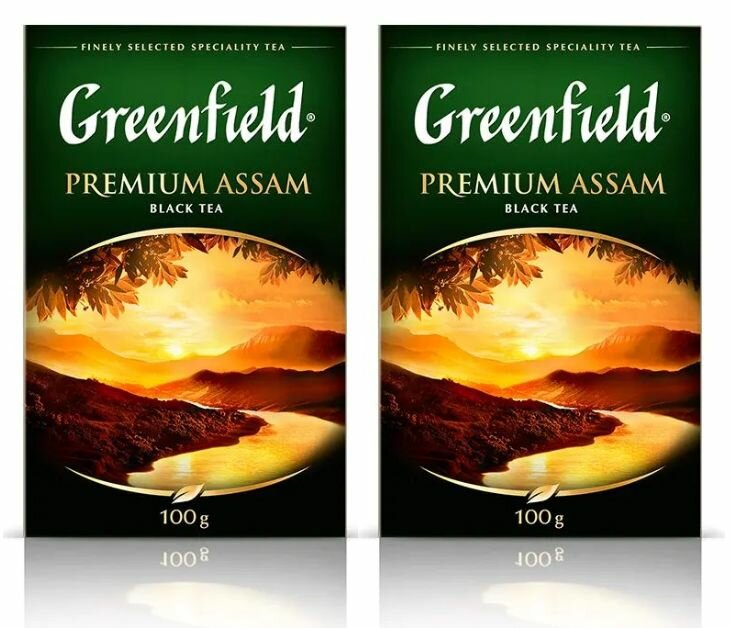 Чай черный листовой Greenfield Premium Assam, 100 гр - 2 штуки